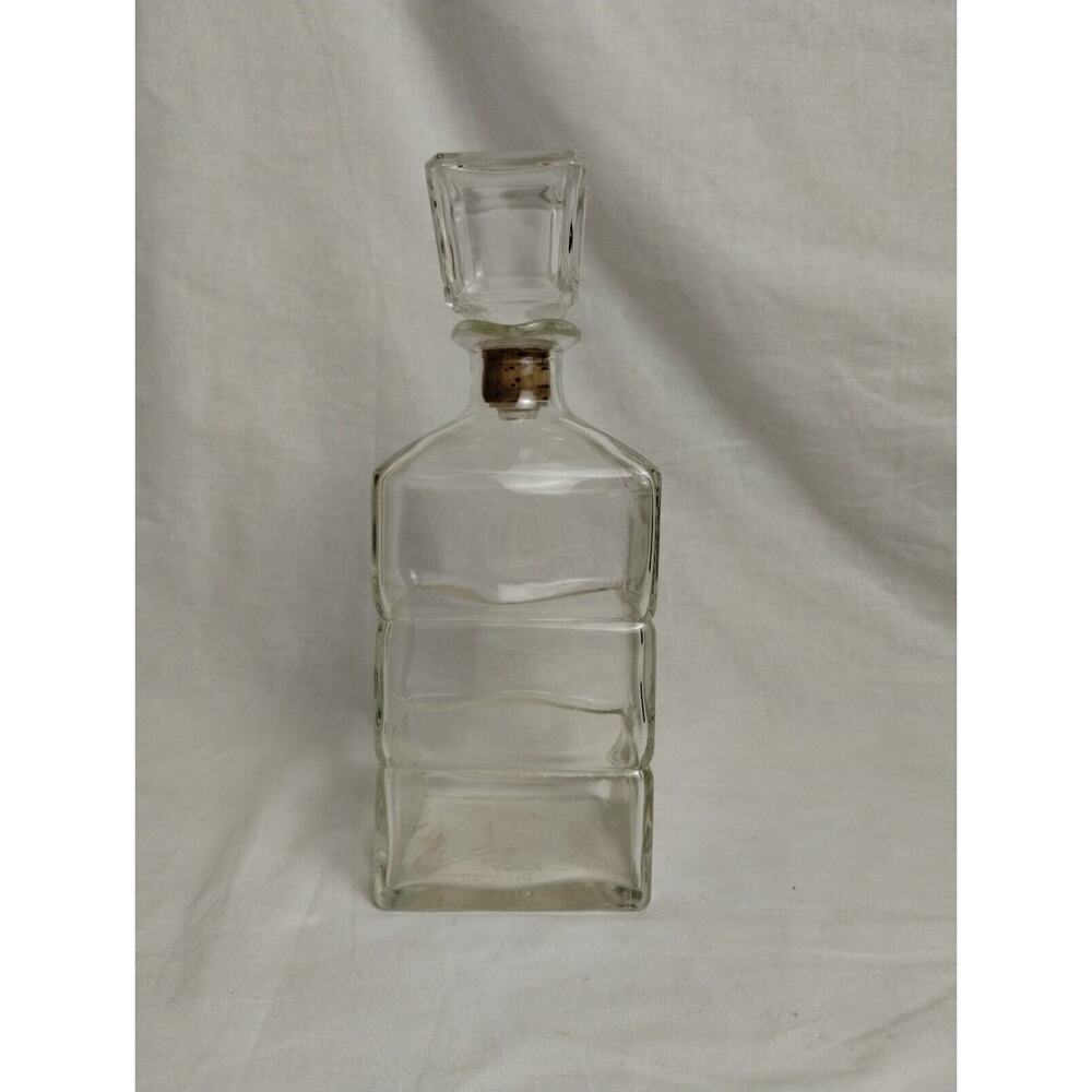 Vintage Seagram & Sons Whiskey Empty Glass Bottle Decanter Seagrams - Canada